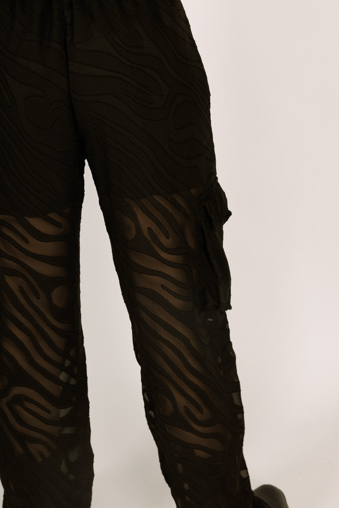 Black Pants Zebra Mesh for Women