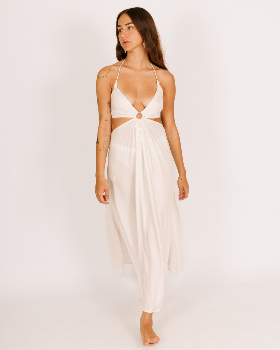 White Ring Maxi Dress