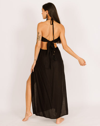 Black Ring Maxi Dress