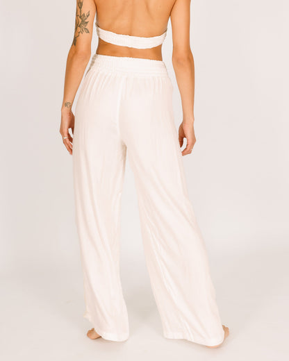 long cotton mesh trousers