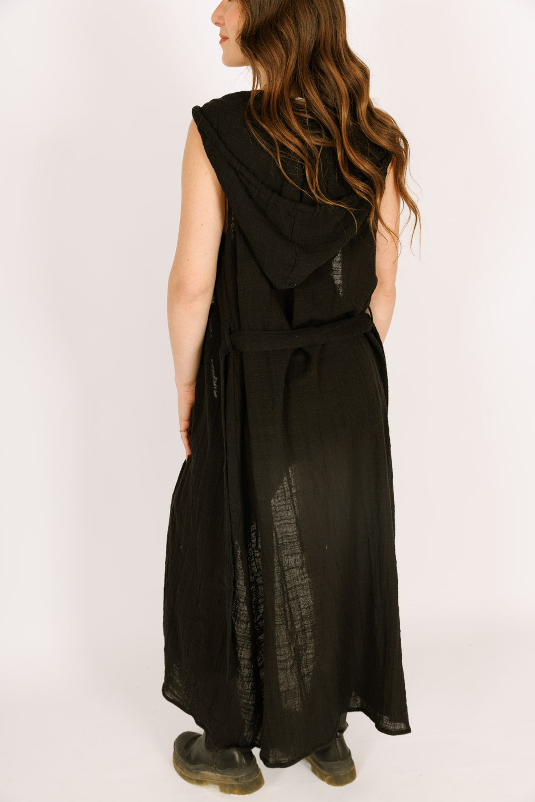 Black Maxi Kimono Sleeveless