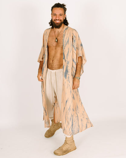 Pink Tie-Dye Kimono for Men