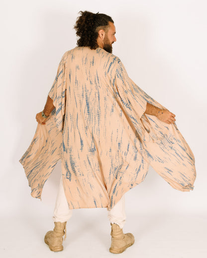 Pink Tie-Dye Kimono for Men