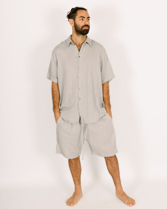 Button-up Shirt Grey for Men