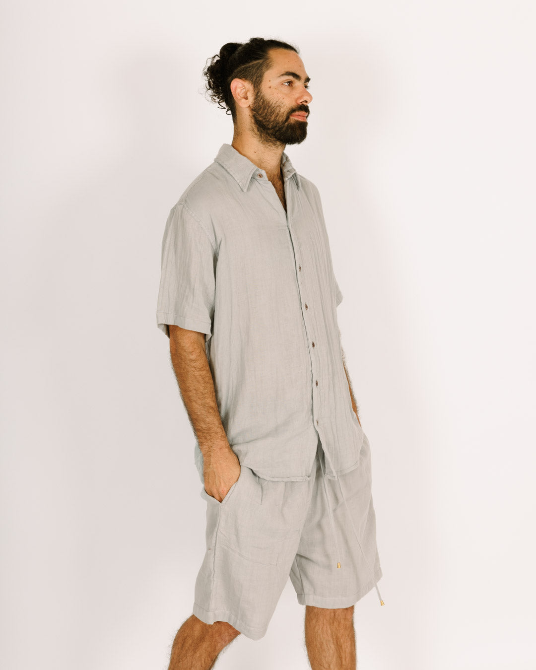 Button-up Shirt Grey for Men