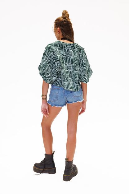 Buttoned-down Shirt Green for Women